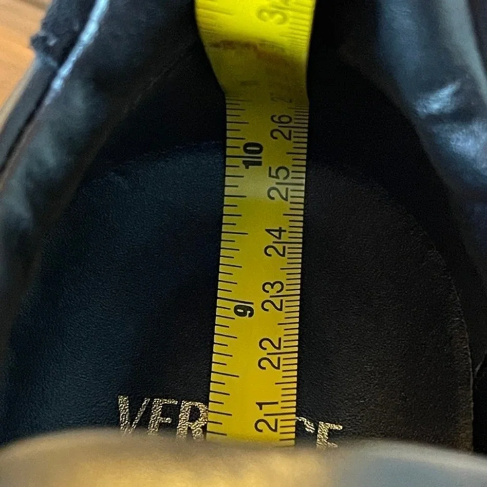 Versace La Greca Black/Blue Sneaker‎ Unisex Womens 1011938, sz 38.5